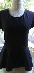 Black Peplum Shirt